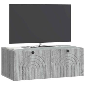 Wandmontierter TV-Schrank Graues Sonoma 78,5 x 41 x 30 cm