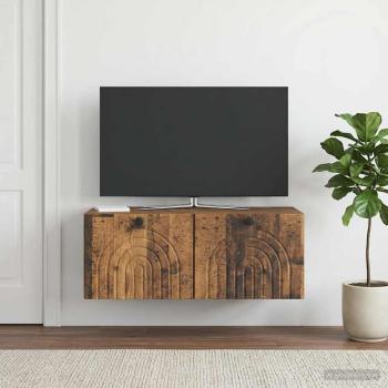 ARDEBO.de - Wandmontierter TV-Schrank Altholz 78,5 x 41 x 30 cm
