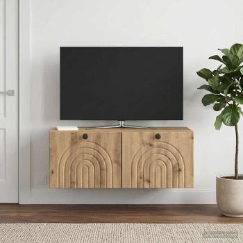 ARDEBO.de - Wandmontierter TV-Schrank 78,5 x 41 x 30 cm Artisan-Eiche