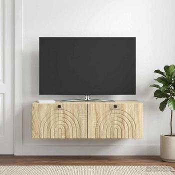 Wandmontierter TV-Schrank Sonoma-Eiche 98 x 41 x 30 cm
