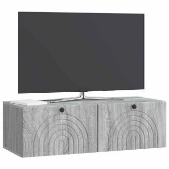 Wandmontierter TV-Schrank Graues Sonoma 99 x 41 x 30 cm