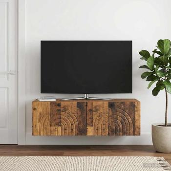Wandmontierter TV-Schrank Altholz 99 x 41 x 30 cm Holzwerkstoff