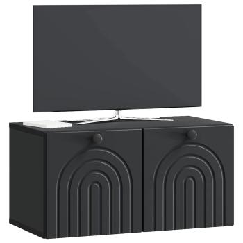 Wandmontierter TV-Schrank Schwarz 59,5 x 31 x 30 cm