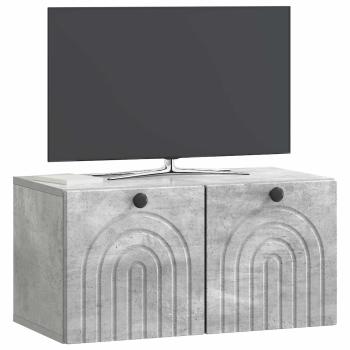 Wandmontierter TV-Schrank Betongrau 59,5 x 31 x 30 cm