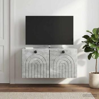 Wandmontierter TV-Schrank Betongrau 59,5 x 31 x 30 cm