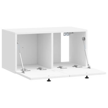 Wandmontierter TV-Schrank Hochglanz Weiß 59,5 x 31 x 30 cm