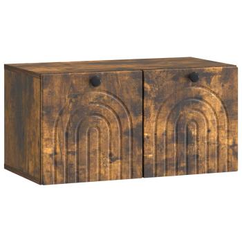 Wandmontierter TV-Schrank Geräucherte Eiche 59,5 x 31 x 30 cm