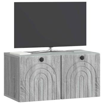 Wandmontierter TV-Schrank Graues Sonoma 59,5 x 31 x 30 cm