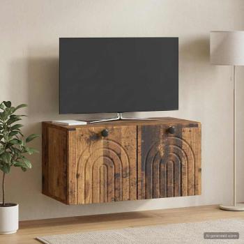 Wandmontierter TV-Schrank Altholz 59,5 x 31 x 30 cm