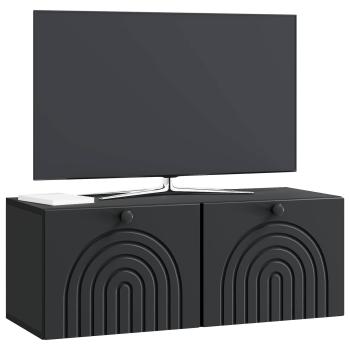 Wandmontierter TV-Schrank Schwarz 78,5 x 31 x 30 cm