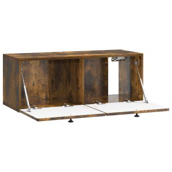 Wandmontierter TV-Schrank Geräucherte Eiche 78,5 x 31 x 30 cm