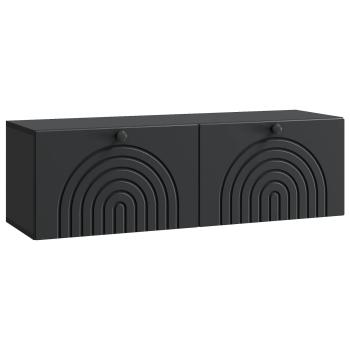 Wandmontierter TV-Schrank Schwarz 98 x 31 x 30 cm Holzwerkstoff