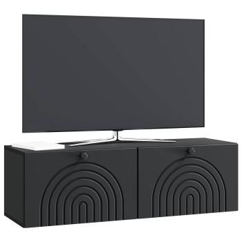 Wandmontierter TV-Schrank Schwarz 98 x 31 x 30 cm Holzwerkstoff