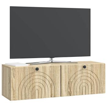 Wandmontierter TV-Schrank Sonoma-Eiche 98 x 31 x 30 cm