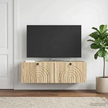 Wandmontierter TV-Schrank Sonoma-Eiche 98 x 31 x 30 cm