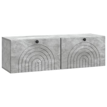 Wandmontierter TV-Schrank Betongrau 98 x 31 x 30 cm