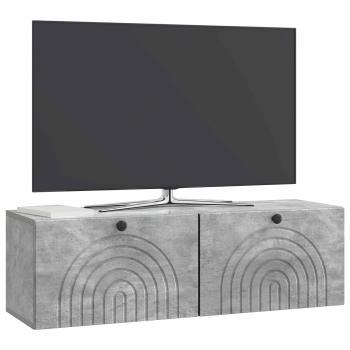 Wandmontierter TV-Schrank Betongrau 98 x 31 x 30 cm
