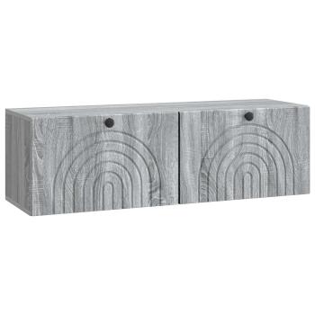 Wandmontierter TV-Schrank Graues Sonoma 98 x 31 x 30 cm