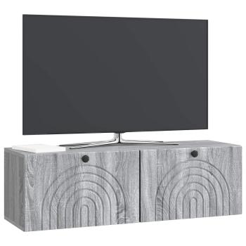 Wandmontierter TV-Schrank Graues Sonoma 98 x 31 x 30 cm