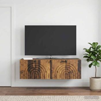 ARDEBO.de - Wandmontierter TV-Schrank Altholz 98 x 31 x 30 cm Holzwerkstoff