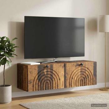 Wandmontierter TV-Schrank Altholz 98 x 31 x 30 cm Holzwerkstoff