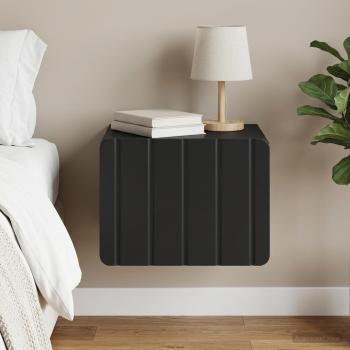 ARDEBO.de - Wandmontierter Nachttisch Schwarz 33 x 34,5 x 24 cm