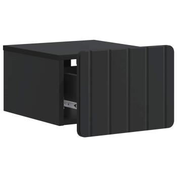 Wandmontierter Nachttisch Schwarz 33 x 34,5 x 24 cm