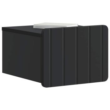 Wandmontierter Nachttisch 2 stk. Schwarz 33 x 34,5 x 24 cm