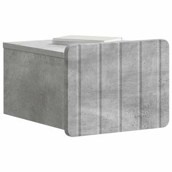 Wandmontierter Nachttisch Betongrau 33 x 34,5 x 24 cm