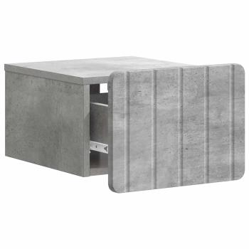 Wandmontierter Nachttisch Betongrau 33 x 34,5 x 24 cm