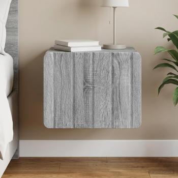 ARDEBO.de - Wandmontierter Nachttisch Graues Sonoma 33 x 34,5 x 24 cm
