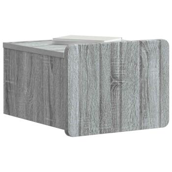 Wandmontierter Nachttisch Graues Sonoma 33 x 34,5 x 24 cm