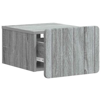 Wandmontierter Nachttisch Graues Sonoma 33 x 34,5 x 24 cm