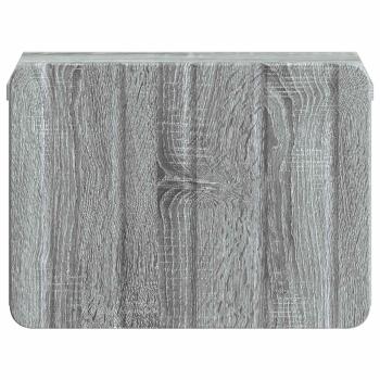 Wandmontierter Nachttisch Graues Sonoma 33 x 34,5 x 24 cm