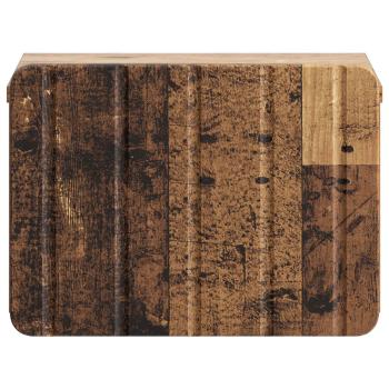 Wandmontierter Nachttisch Altholz 33 x 34,5 x 24 cm