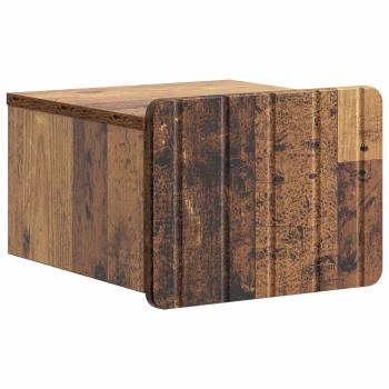 Wandmontierter Nachttisch 2 stk. Altholz 33 x 34,5 x 24 cm