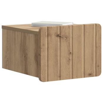 Wandmontierter Nachttisch Artisan-Eiche 33 x 34,5 x 24 cm