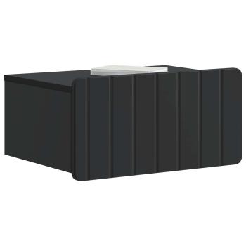 Wandmontierter Nachttisch Schwarz 49 x 34,5 x 24 cm