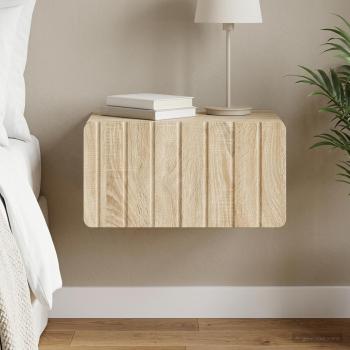 ARDEBO.de - Wandmontierter Nachttisch Sonoma-Eiche 49 x 34,5 x 24 cm