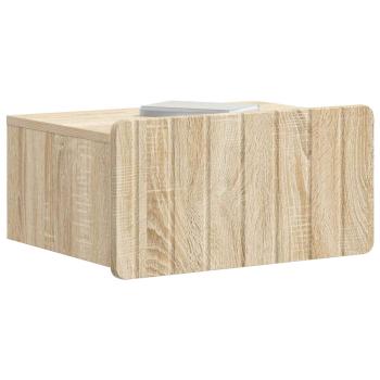 Wandmontierter Nachttisch Sonoma-Eiche 49 x 34,5 x 24 cm