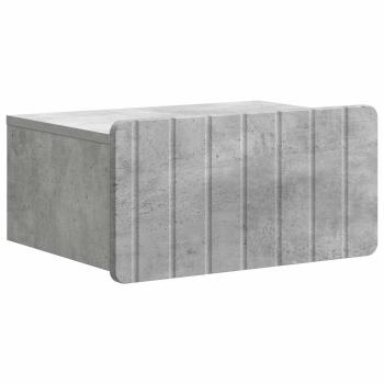 Wandmontierter Nachttisch Betongrau 49 x 34,5 x 24 cm