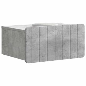 Wandmontierter Nachttisch 2 stk. Betongrau 49 x 34,5 x 24 cm