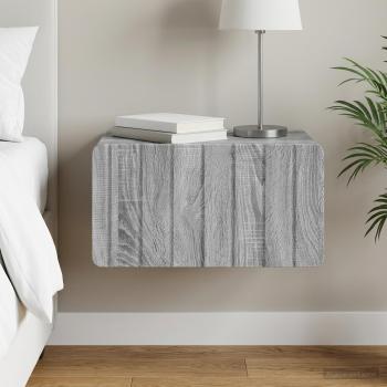 ARDEBO.de - Wandmontierter Nachttisch Graues Sonoma 49 x 34,5 x 24 cm