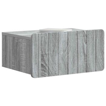 Wandmontierter Nachttisch Graues Sonoma 49 x 34,5 x 24 cm
