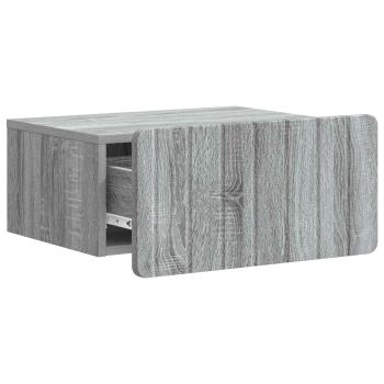 Wandmontierter Nachttisch Graues Sonoma 49 x 34,5 x 24 cm