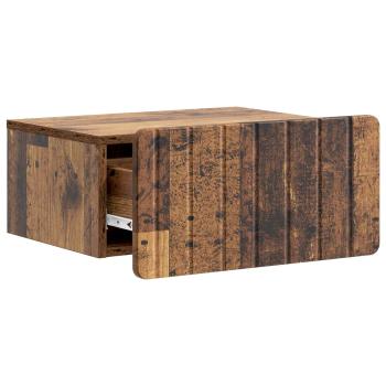 Wandmontierter Nachttisch Altholz 49 x 34,5 x 24 cm