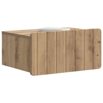 Wandmontierter Nachttisch Artisan-Eiche 49 x 34,5 x 24 cm