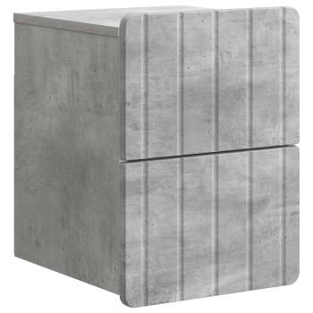 Wandmontierter Nachttisch Betongrau 33 x 34,5 x 43 cm