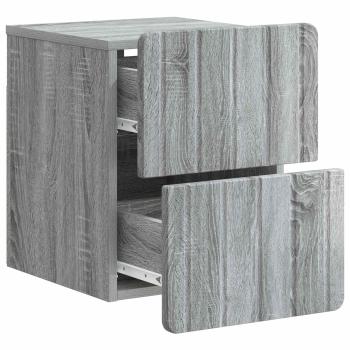 Wandmontierter Nachttisch Sonoma-Grau 33 x 34,5 x 43 cm
