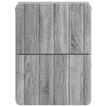 Wandmontierter Nachttisch Sonoma-Grau 33 x 34,5 x 43 cm